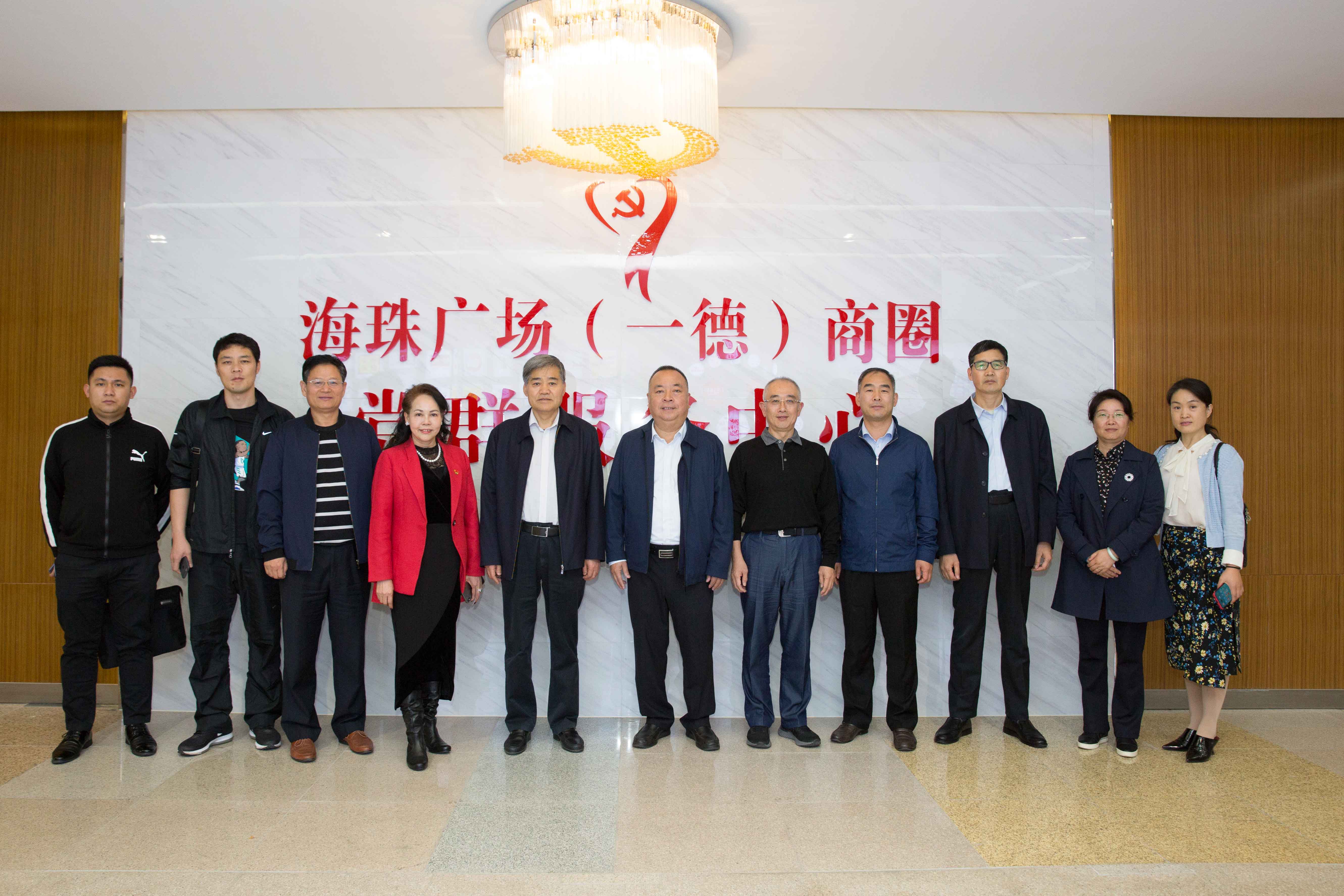 Members of the Standing Committee of the people's Congress of Luozhuang District, Linyi City, Shandong Province visit Wanling square